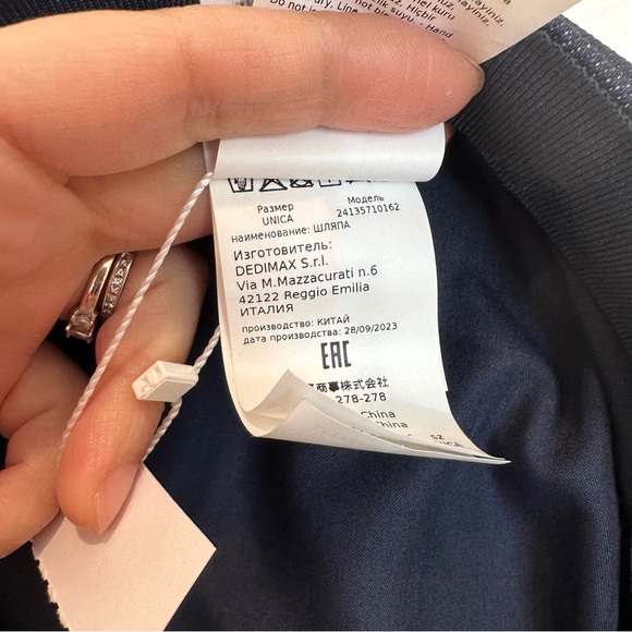 NWOT Marella by Max Mara Beret of Denim Cotton with Visor Lined. Sz:OS Spring - Picture 16 of 16